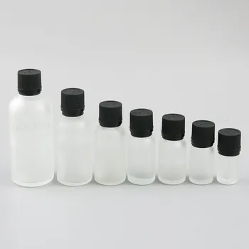 12 x 5 ml, 10 ml 15ml 20ml 30m 50ml 100ml Frost limpar vidro garrafa de óleo com inviolável criança resistência Cap orificereducer 0