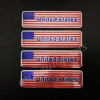 4x EUA Bandeira Americana dos Estados Unidos de Carro Emblema Emblema da Motocicleta Adesivo Carenagem