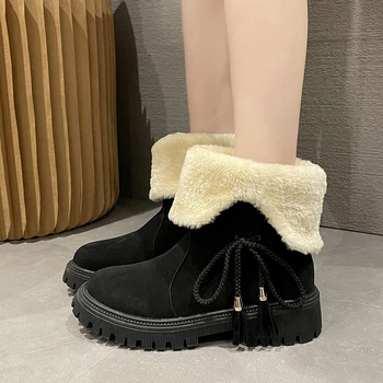 Novas Botas de Neve do Inverno das Mulheres, Sapatos Botas Quentes de Algodão Grosso Sapatos de Calçados femininos Sapatos de Plataforma Sapatos para as Mulheres Ankle Boots