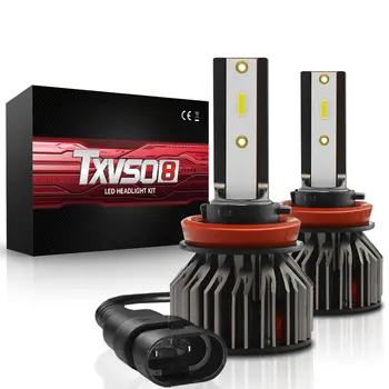 TXVSO8 Universal H11 Faróis de Led 12V 6000K H8 Lâmpadas com os Fãs H9 Diodo Lâmpadas com Luzes Brancas 100W 0