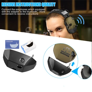 O mais novo em estoque!!! Adaptador Bluetooth para Walker Eletrônico de Tiro Abafador de Orelha a Proteção Anti-ruído de fone de ouvido 0