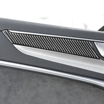 Interior do carro um Estilo de Ajuste Para o Audi A6L A7 2019 Fibra de Carbono Porta Interior do Painel de Guarnição Adesivo 0