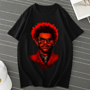 The Weeknd T-Shirt Engraçada Kawaii Mulheres T-shirts da Moda Tops Femininos Tees Mulheres T-Shirt para as mulheres T-shirt Tops Cantor Tshirt