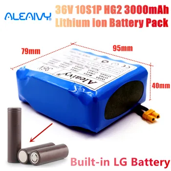 36V 10S1P 18650 HG2 3000mAh Bateria de iões de Lítio Pack Para M365 MIJIA Pro Scooter Gama Alargada de Carga E Descarga de XT30 Plug 0
