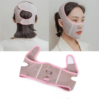 1PC em 3D Reutilizáveis Respirável Beleza das Mulheres Anti-Rugas Emagrecimento Curativo V Shaper Completo Elevador de Cara Máscara de Dormir