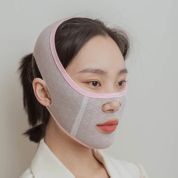 1PC em 3D Reutilizáveis Respirável Beleza das Mulheres Anti-Rugas Emagrecimento Curativo V Shaper Completo Elevador de Cara Máscara de Dormir 3