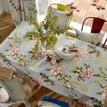 Junwell Print Floral Decorativo Toalha de mesa sem Rugas e Resistente à Mancha de Toalhas de Tecido para Cozinha Sala de 0