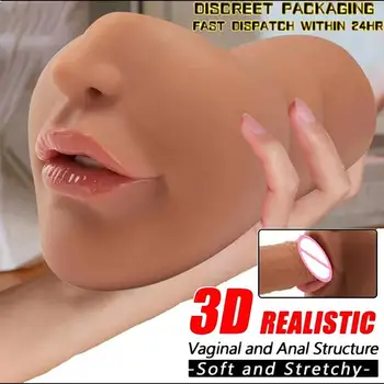 Brinquedos sexuais para os Homens Chupada de buceta Homens Aeronave Copa do Masturbador Masculino Oral, Vaginal, Anal, Masturbação Soft Real Vagina Bolso Buceta